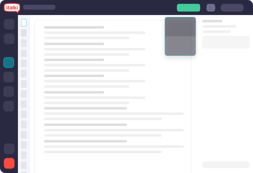 A classroom window with a shared document open beside the teacher’s video